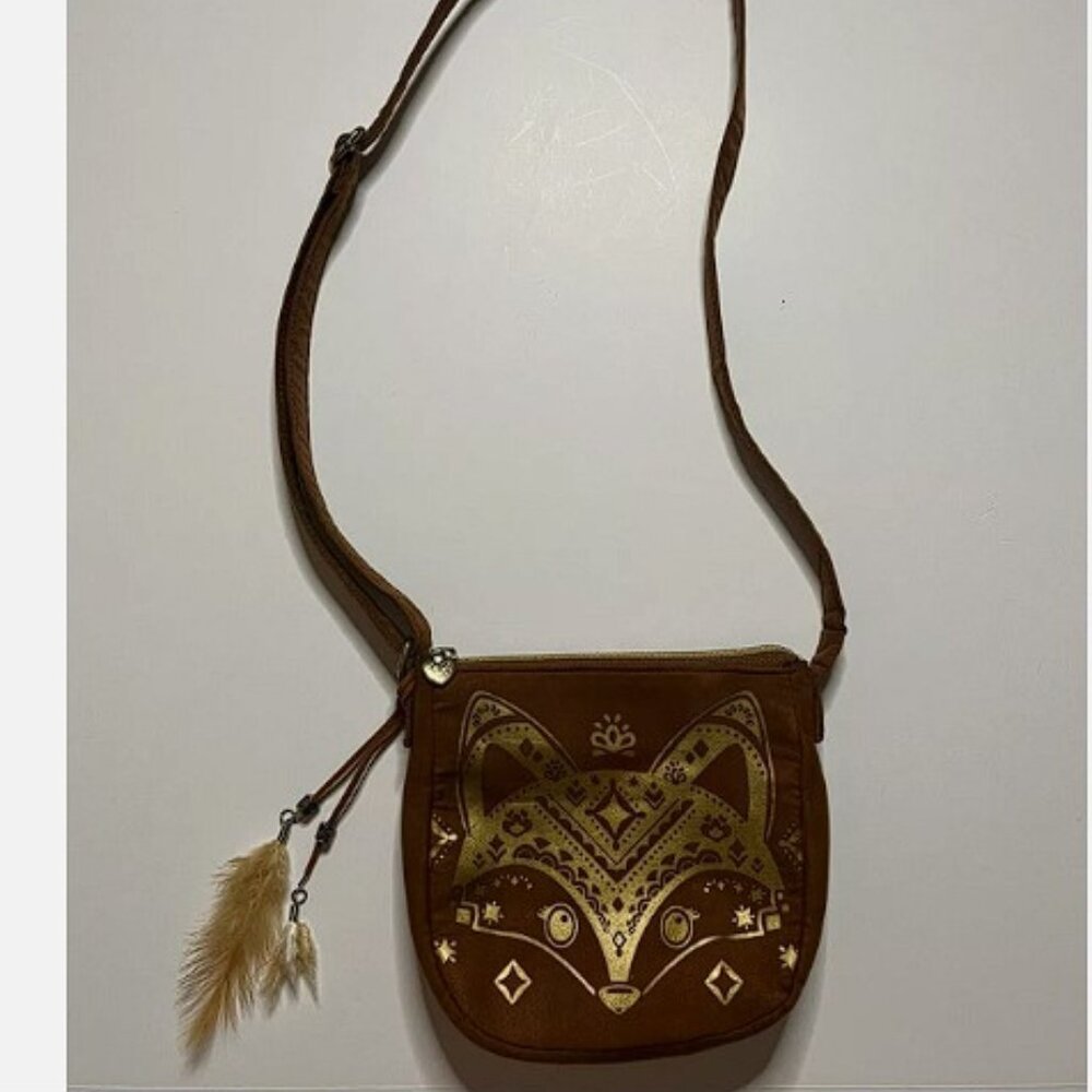 JUSTICE Brown Faux Suede Purse